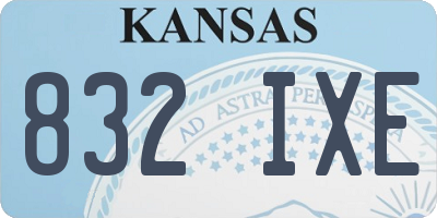 KS license plate 832IXE
