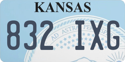 KS license plate 832IXG