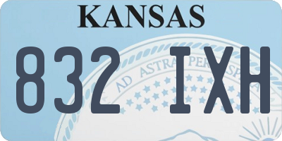 KS license plate 832IXH
