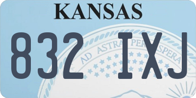 KS license plate 832IXJ