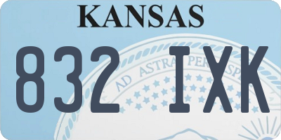KS license plate 832IXK