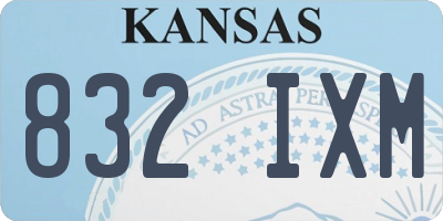 KS license plate 832IXM