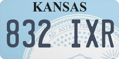 KS license plate 832IXR