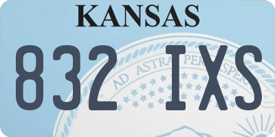 KS license plate 832IXS