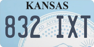 KS license plate 832IXT