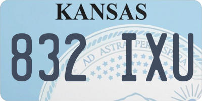 KS license plate 832IXU