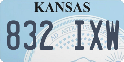 KS license plate 832IXW