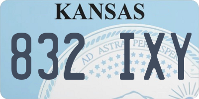 KS license plate 832IXY