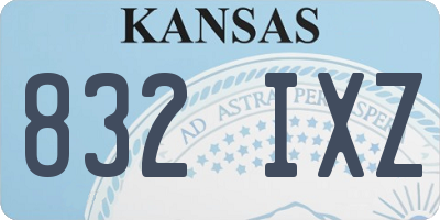 KS license plate 832IXZ