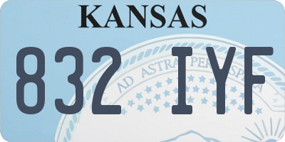 KS license plate 832IYF
