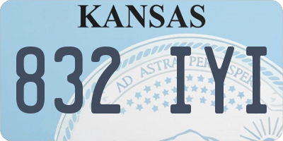 KS license plate 832IYI