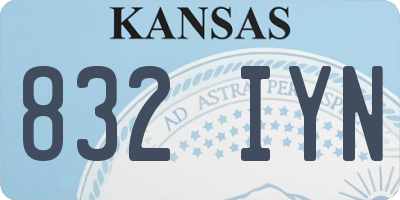 KS license plate 832IYN