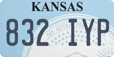 KS license plate 832IYP