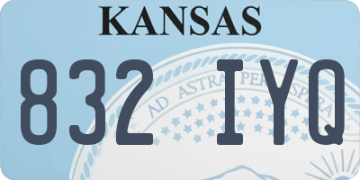 KS license plate 832IYQ