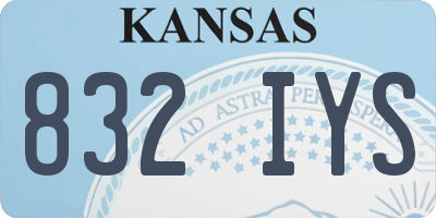 KS license plate 832IYS