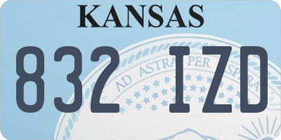 KS license plate 832IZD