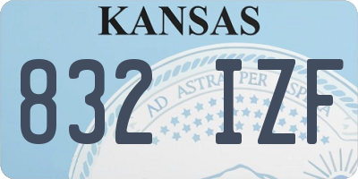 KS license plate 832IZF