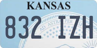 KS license plate 832IZH