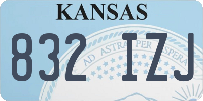 KS license plate 832IZJ