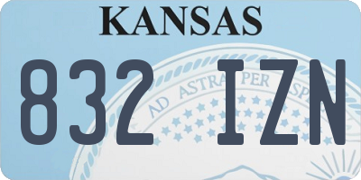 KS license plate 832IZN