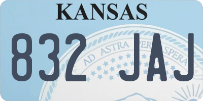 KS license plate 832JAJ