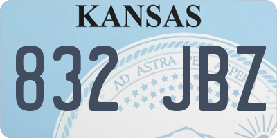 KS license plate 832JBZ