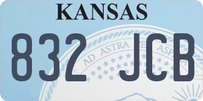 KS license plate 832JCB