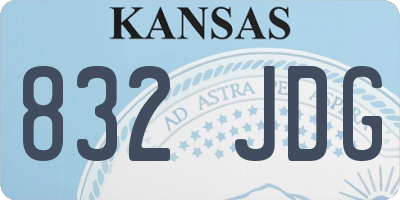 KS license plate 832JDG