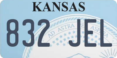 KS license plate 832JEL