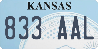 KS license plate 833AAL