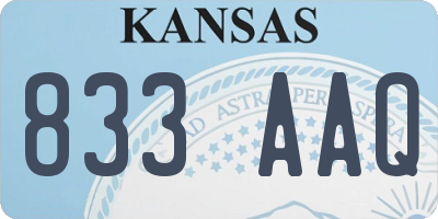 KS license plate 833AAQ