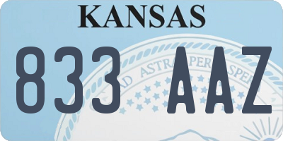 KS license plate 833AAZ