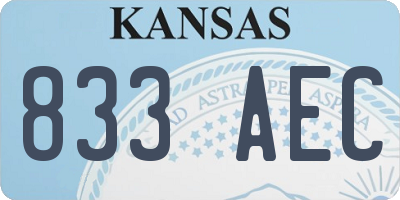 KS license plate 833AEC