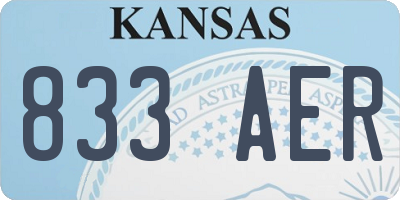 KS license plate 833AER