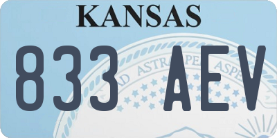 KS license plate 833AEV