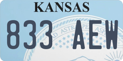 KS license plate 833AEW