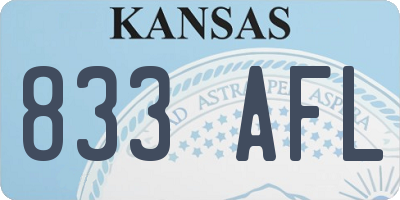 KS license plate 833AFL