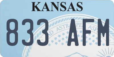 KS license plate 833AFM