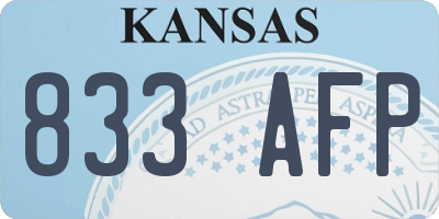 KS license plate 833AFP