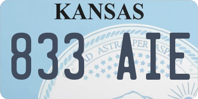 KS license plate 833AIE