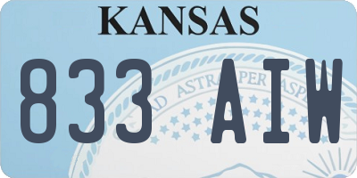 KS license plate 833AIW