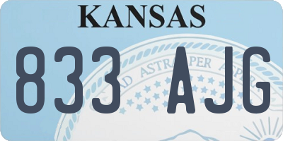 KS license plate 833AJG