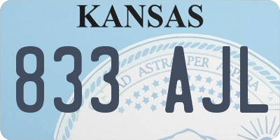 KS license plate 833AJL