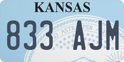 KS license plate 833AJM