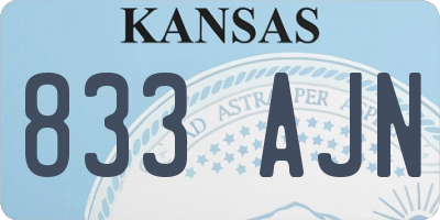 KS license plate 833AJN