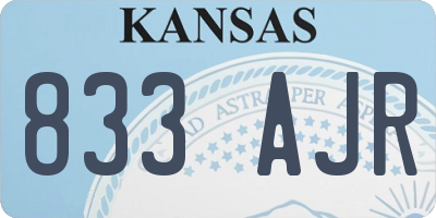 KS license plate 833AJR