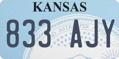 KS license plate 833AJY