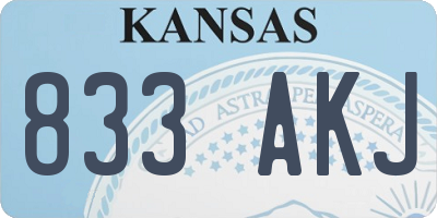 KS license plate 833AKJ