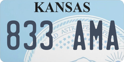 KS license plate 833AMA