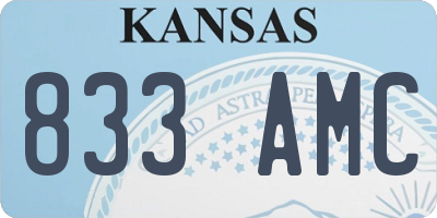 KS license plate 833AMC